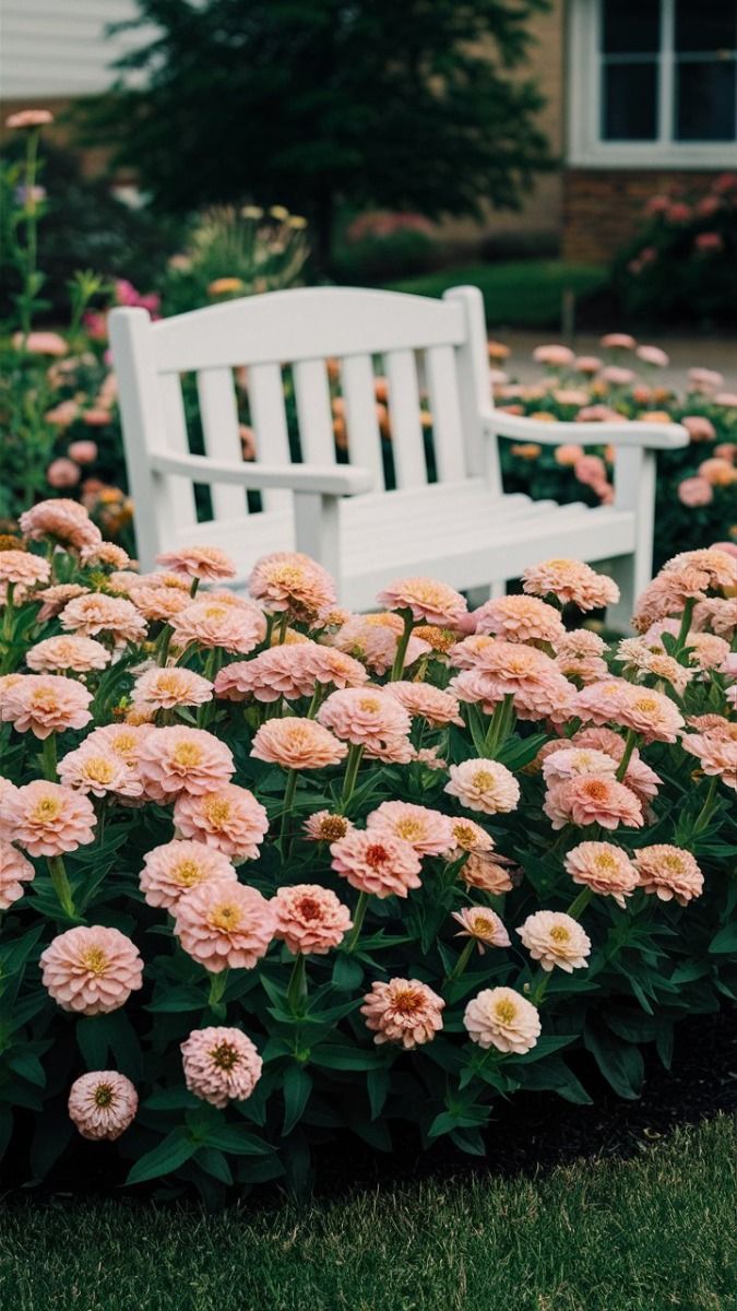 White Garden Bench