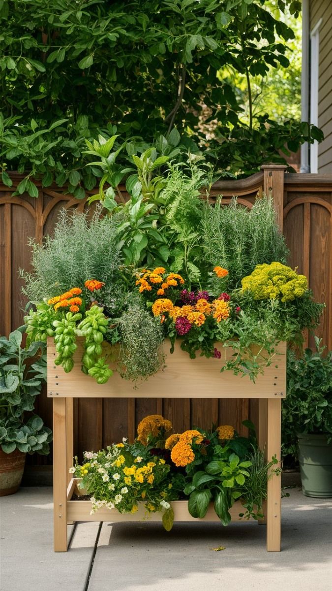 Elevated Wood Planter Box