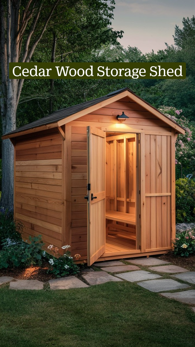 Cedar Wood Storage Shed