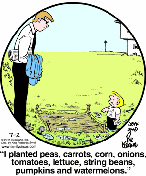 GARDEN TOO SMALL, FRIDAY FUNNY